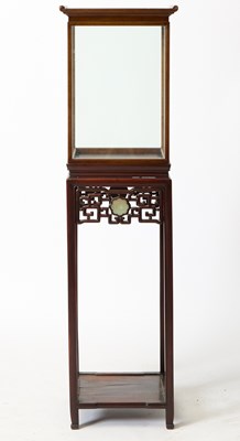 Lot 602 - A Chinese Hardwood Display Case on Stand