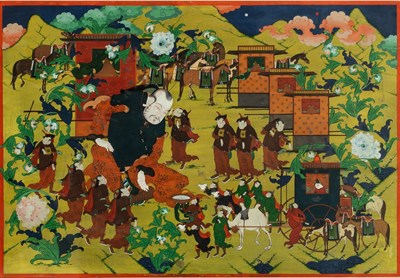 Lot 718 - A Mongolian Figural Thangka