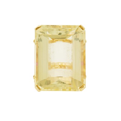 Lot 1084 - Two-Color Gold, Citrine and Ruby Ring