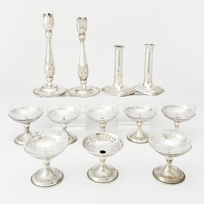 Lot 661 - Group of American Sterling Silver and Silver Plated Table Articles
