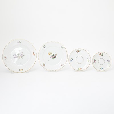 Lot 61 - Royal Copenhagen Porcelain 'Saxon Flower' Pattern Partial Dinner Service