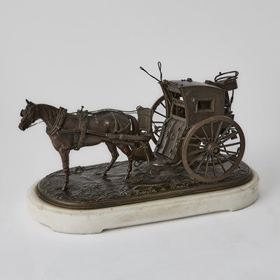 Lot 414 - French Patinated Bronze Group