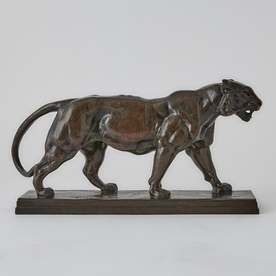 Lot 357 - French Patinated Bronze Animalier Figure of a Tiger