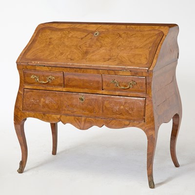Lot 313 - Louis XV Tulipwood and Rosewood Bureau en Pente
