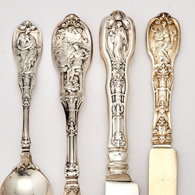 Lot 173 - Gorham Sterling Silver "Mythologique" Pattern Flatware Service
