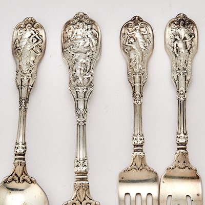 Lot 173 - Gorham Sterling Silver "Mythologique" Pattern Flatware Service