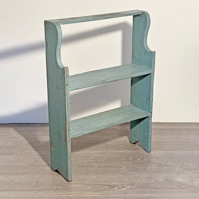 Lot 1051 - Small Blue-painted Bucket Bench