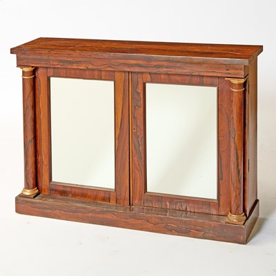 Lot 527 - Regency Rosewood and Parcel-Gilt Cabinet
