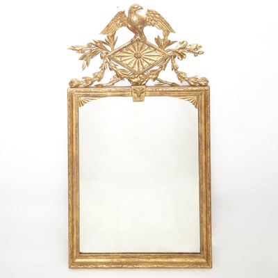 Lot 585 - Austrian Neoclassical Giltwood Mirror with Eagle