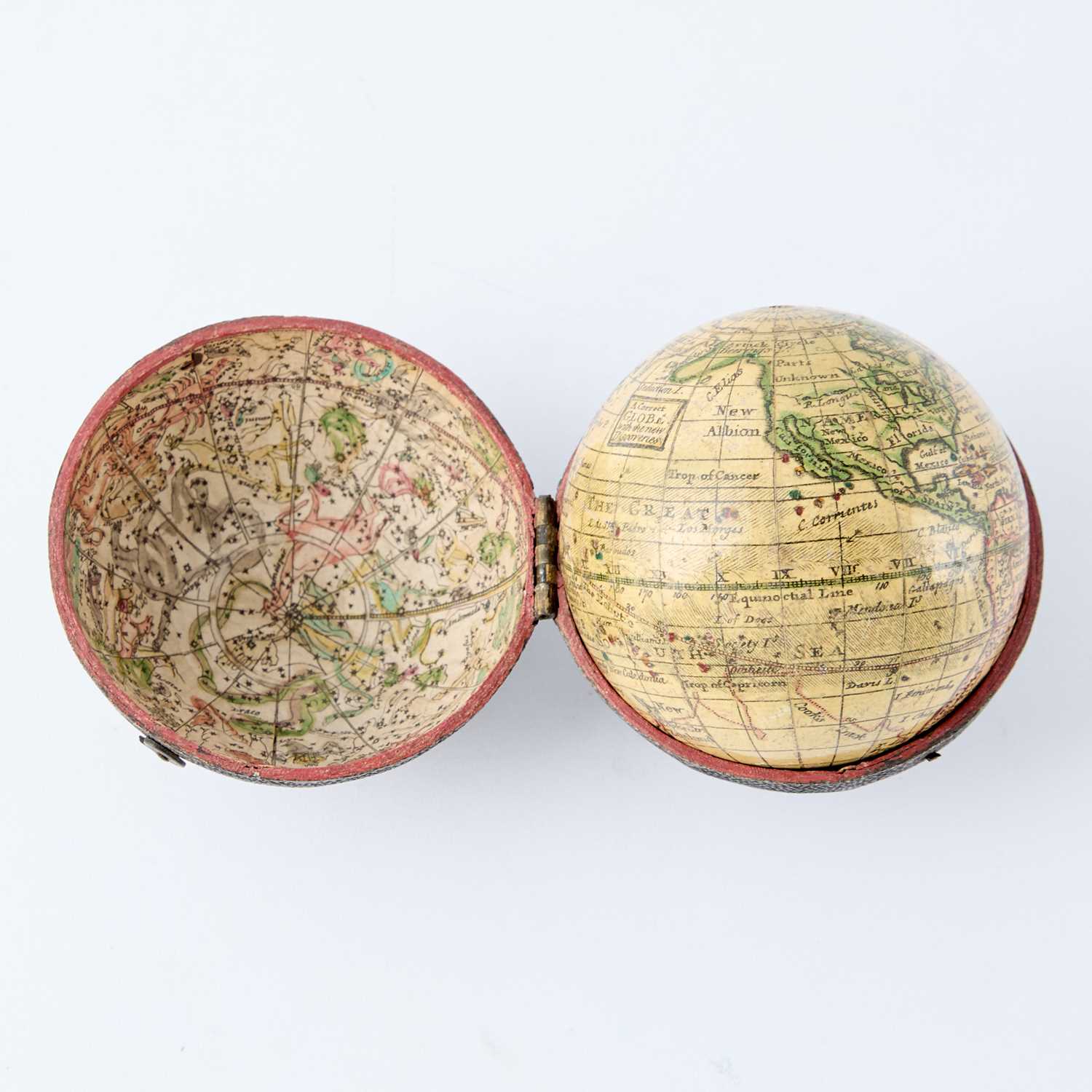 Lot 72 - A fine late-18th-century pocket globe, based on one by Herman Moll