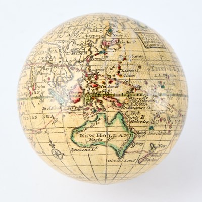 Lot 72 - A fine late-18th-century pocket globe, based on one by Herman Moll