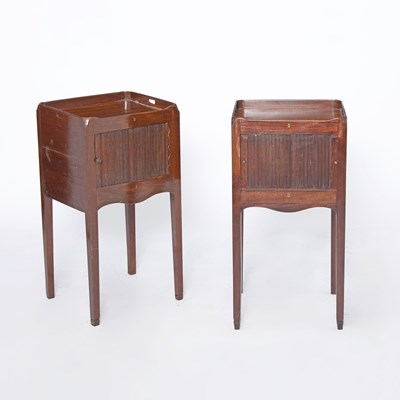 Lot 482 - Pair of George III Mahogany Nightstands
