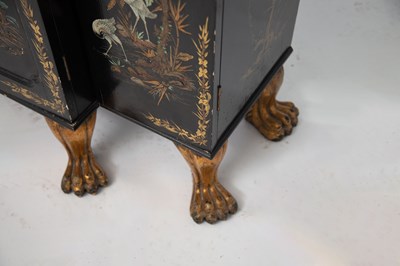 Lot 145 - Regency Style Ebonized and Chinoiserie Decorated Cabinet