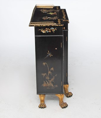 Lot 145 - Regency Style Ebonized and Chinoiserie Decorated Cabinet