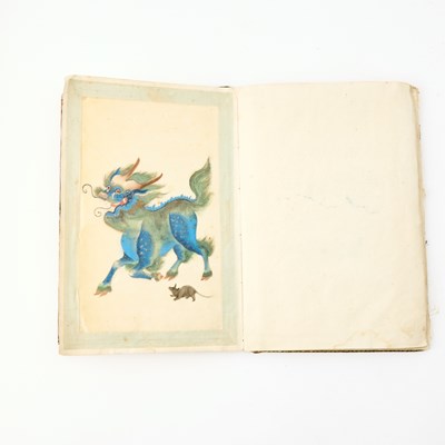 Lot 136 - Three Clothbound Miniature Albums of China Trade Pith Paintings