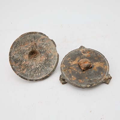 Lot 588 - Five Chinese Carved Inkstones