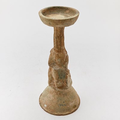 Lot 160 - A Chinese Ursine Pottery Lantern Stand