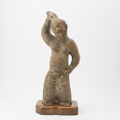 Lot 159 - A Chinese Pottery Standing Figure