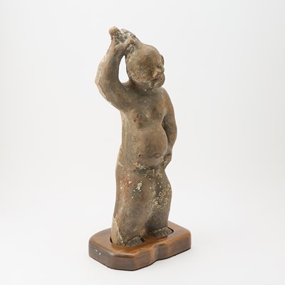 Lot 159 - A Chinese Pottery Standing Figure