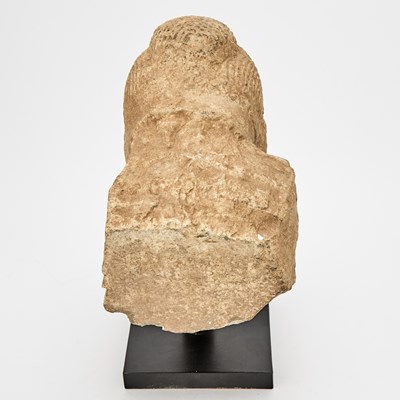 Lot 126 - A Chinese Carved Stone Fragmentary Head of Buddha