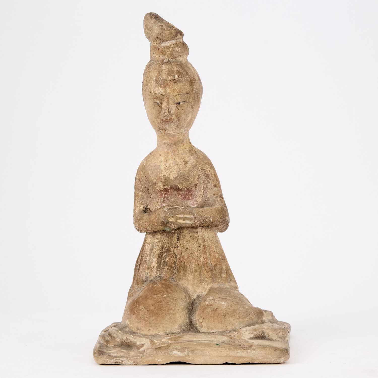 Lot 165 - A Chinese Pottery Figure of a Kneeling Court Lady