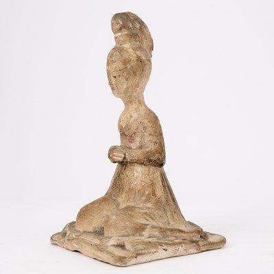 Lot 165 - A Chinese Pottery Figure of a Kneeling Court Lady
