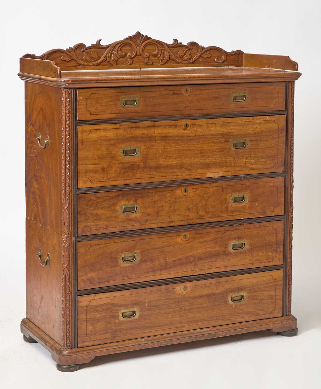 Lot 593 - A China Trade Hardwood Secretary