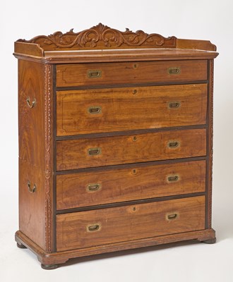 Lot 593 - A China Trade Hardwood Secretary