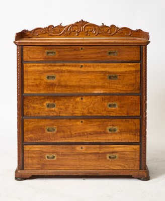 Lot 593 - A China Trade Hardwood Secretary