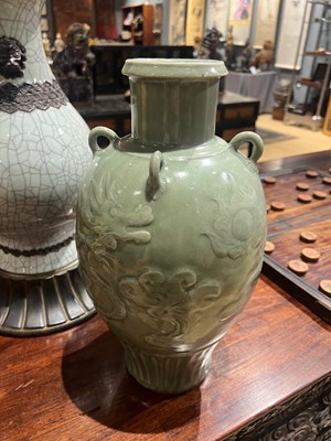 Lot 632 - A Chinese Longquan Celadon Vase