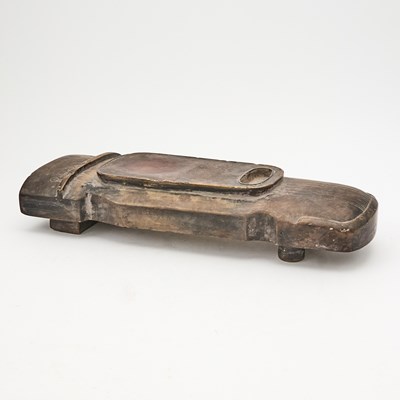 Lot 591 - A Large Chinese Carved Inkstone