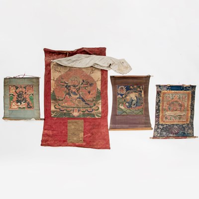 Lot 704 - Four Buddhist Thangkas