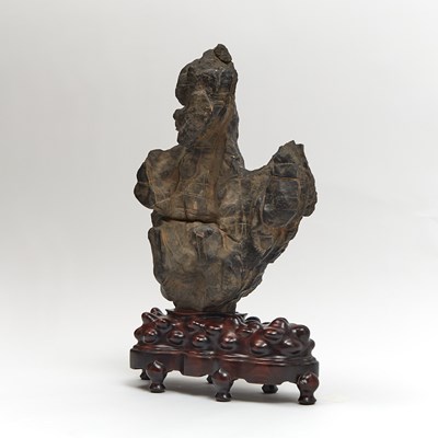 Lot 121 - A Large Chinese Scholar’s Rock and Stand