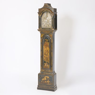Lot 465 - George III Blue Japanned Long Case Clock