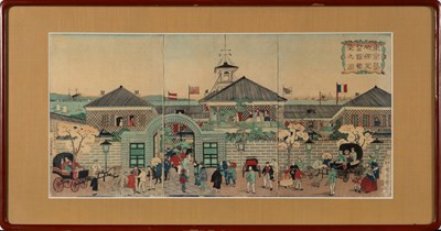 Lot 787 - A Japanese Utagawa School Ukiyo-e Triptych