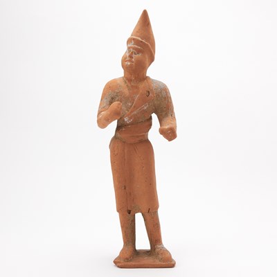 Lot 616 - A Chinese Terracotta Figure of a "Foreigner”