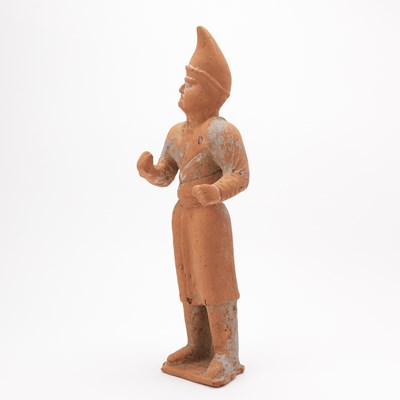 Lot 616 - A Chinese Terracotta Figure of a "Foreigner”
