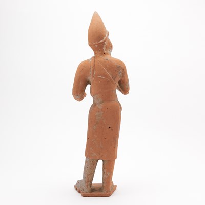 Lot 616 - A Chinese Terracotta Figure of a "Foreigner”