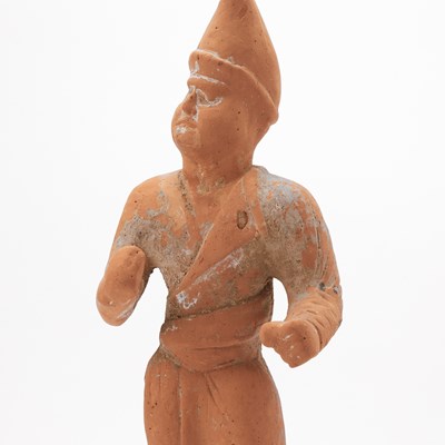 Lot 616 - A Chinese Terracotta Figure of a "Foreigner”