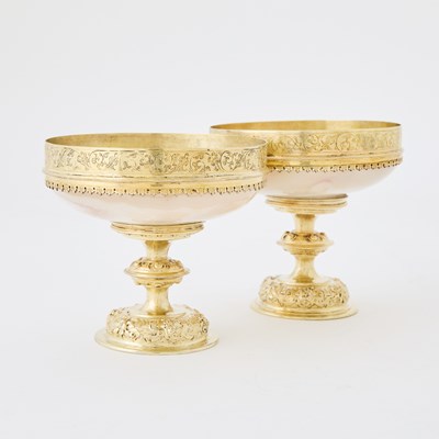 Lot 538 - A South German Silver-Gilt Mounted Agate Double Cup