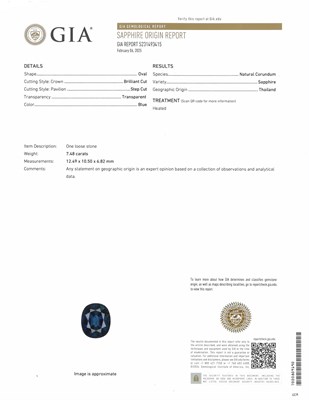 Lot 72 - Platinum, Sapphire and Diamond Ring