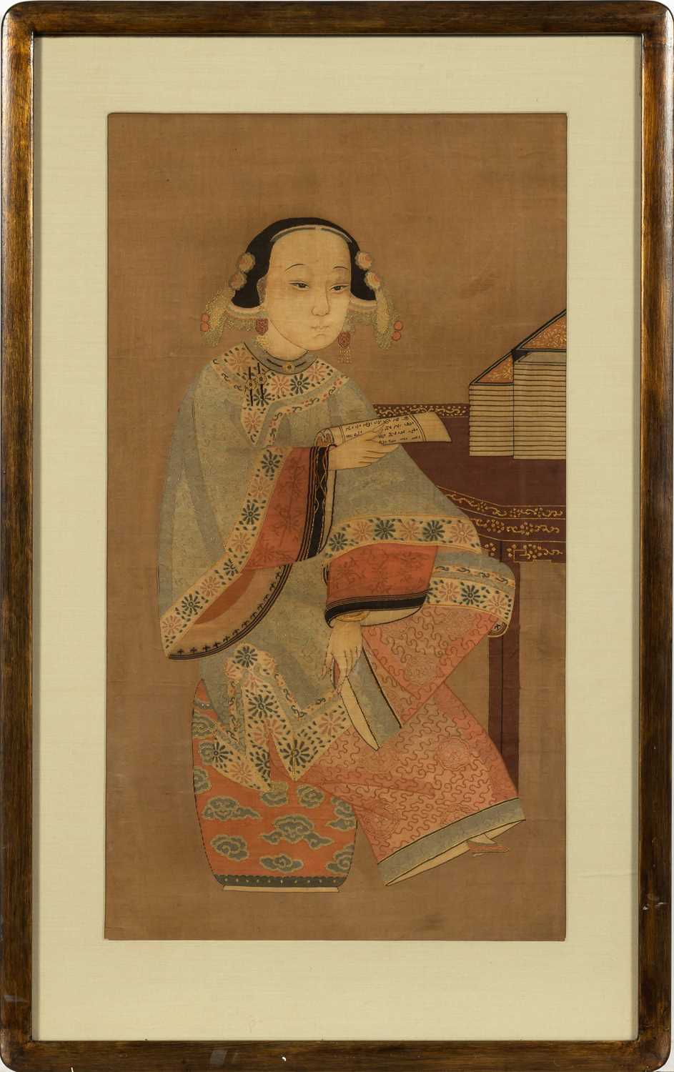 Lot 87 - A Chinese Kesi Silk Panel