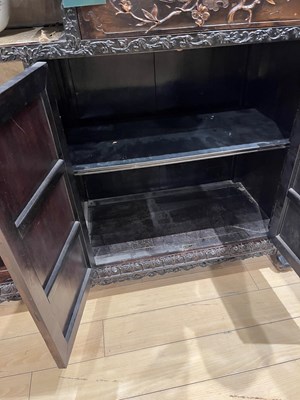 Lot 119 - A China Trade Hongmu Display Cabinet