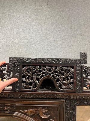 Lot 119 - A China Trade Hongmu Display Cabinet