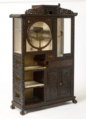 Lot 119 - A China Trade Hongmu Display Cabinet