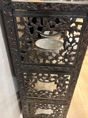 Lot 119 - A China Trade Hongmu Display Cabinet