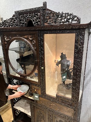 Lot 119 - A China Trade Hongmu Display Cabinet
