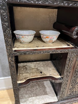Lot 119 - A China Trade Hongmu Display Cabinet