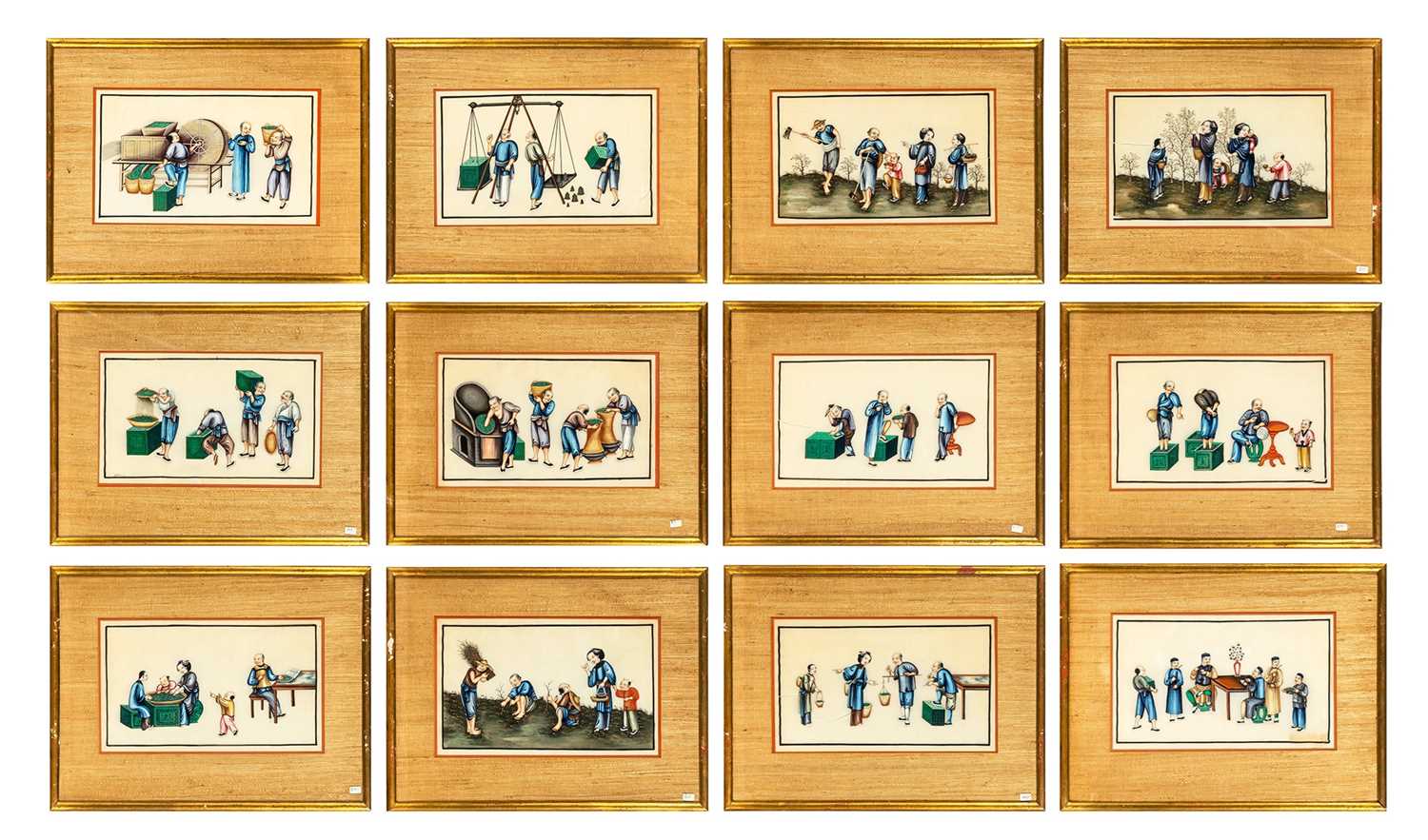 Lot 118 - Twelve China Trade Paintings