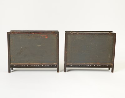 Lot 606 - A Pair of Chinese Hardwood Collector’s Cabinets